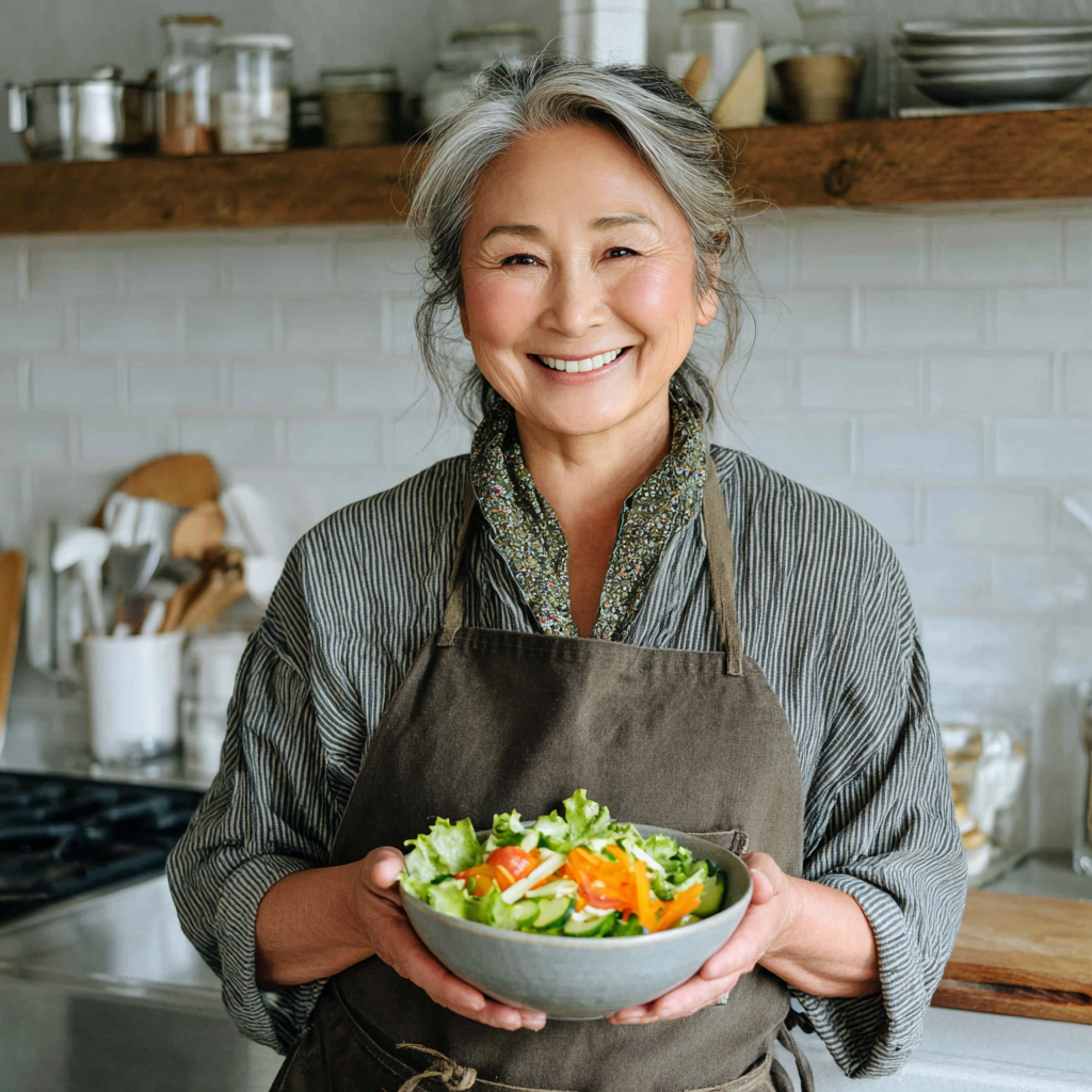 Young Kazakh woman drinking water from a glass bottle outdoors, demonstrating healthy hydration habits and active lifestyle